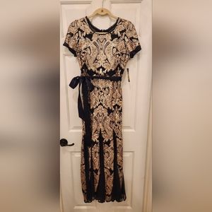 R&M Richards Sequined Evening Gown